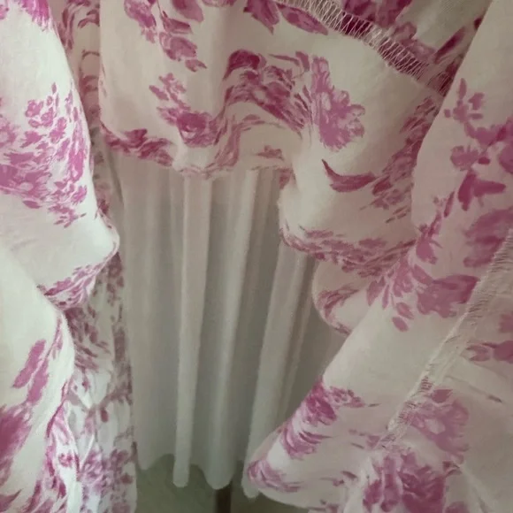 Aqua Pink and White Floral Dress - NWOT - Picture 5 of 10